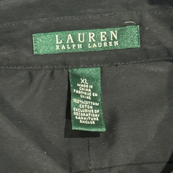 LAUREN Ralph Lauren NWOT Classic-Fit Embroidered Crest Shirt in Black-Size XL - Picture 8 of 8